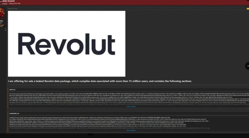 Revolut adatok eladásra Revolut adatok eladásra